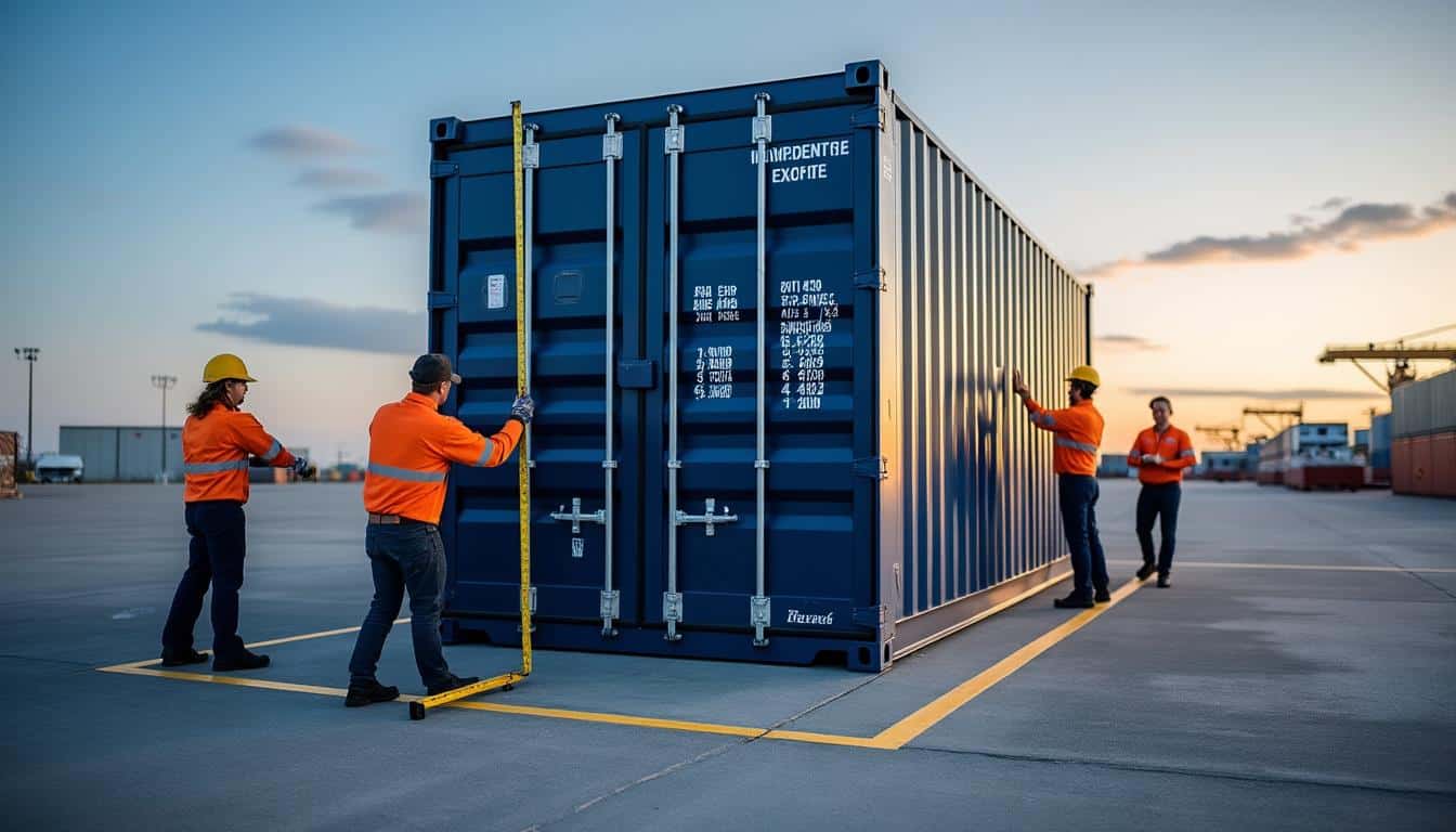 Illustration: Les dimensions précises du conteneur de 20 pieds : zoom sur la hauteur