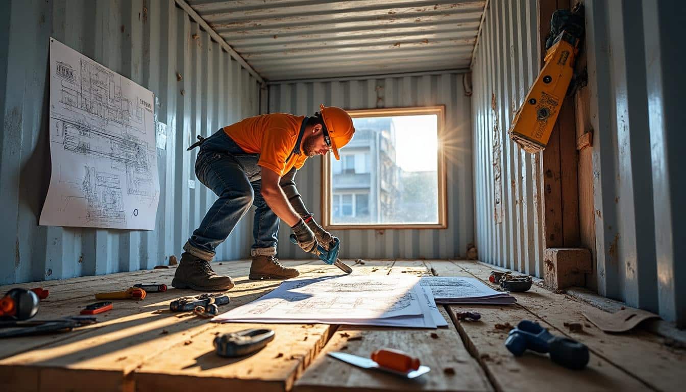 Illustration: Comprendre la transformation des containers en espaces modulables