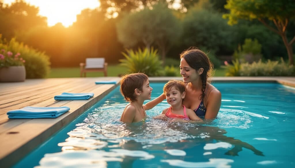 Piscine acier semi enterrée : robustesse et intégration paysagère