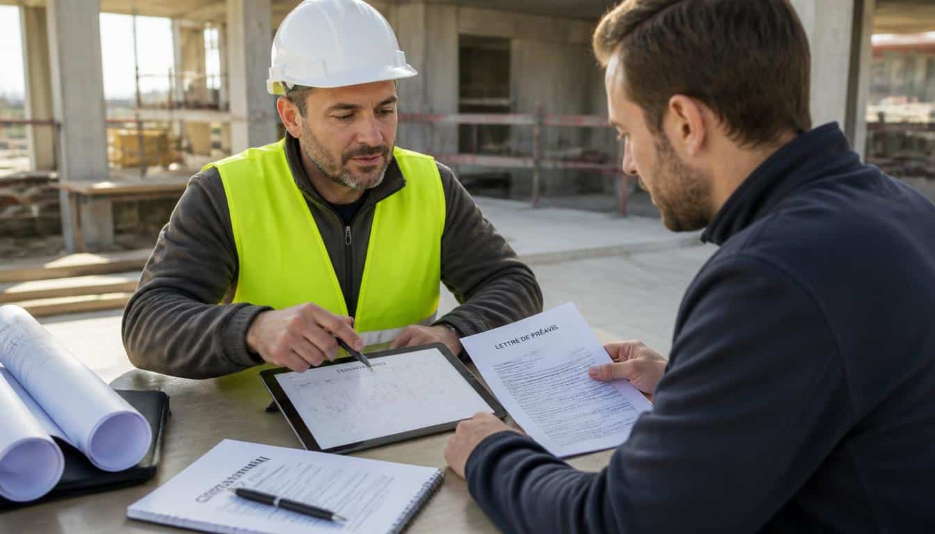 Préavis des ETAM du bâtiment : durée, calcul et cas